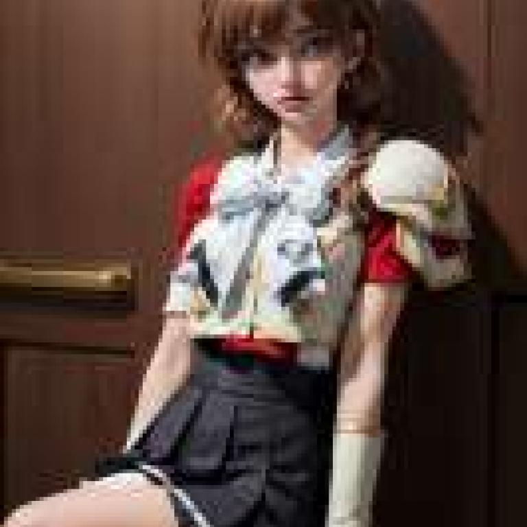 獅堂光 魔法騎士雷阿斯 Hikaru_Shidou，穿著戲服擺姿勢拍照的女孩。