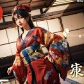 女華 (ジョカ) ， Joka，A women in red dress infront of a wall.