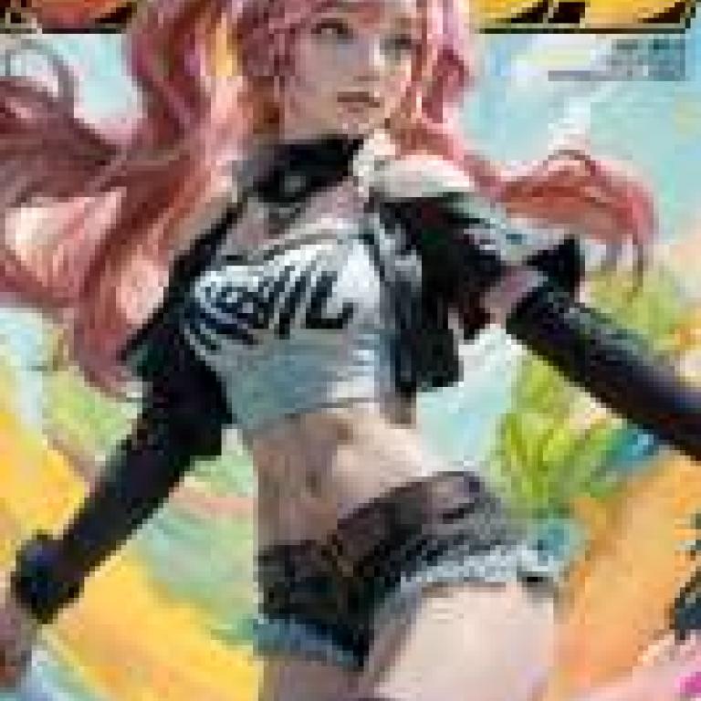 妮可·德瑪拉（Nicole Demara）Zenless Zone Zero，粉紅色頭髮的女人戴著標語