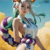 Yamato，One Piece，《Code》雜誌的封面上是一位年輕女子。