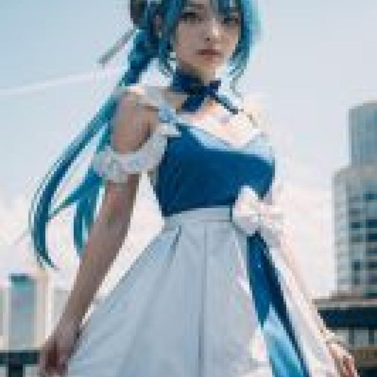 Griseo，Honka，一個穿著藍色衣服、頭上戴著蝴蝶結的娃娃。