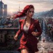 奔跑城市奇幻 - artgerm現實主義桌布免費下載