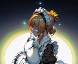 angry maid，一位金髮卡通女孩。