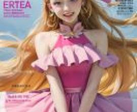 saint flying feather butterfly angel Pretty Cure，《Sail Girl》雜誌封面上有一位穿著粉紅色洋裝的女孩。