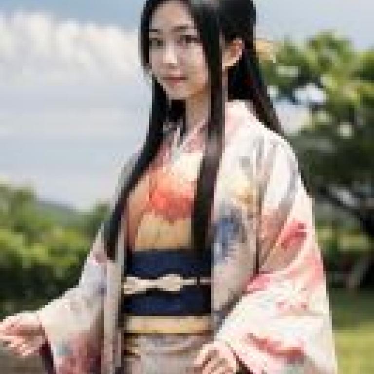 和服打掛姬，穿著日本服飾的年輕女孩。
