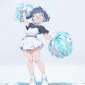 Anime beautiful girl， cheerleadoski time -skateboard cheerleading girl shuttles anime world， fashion tablecloth download free download