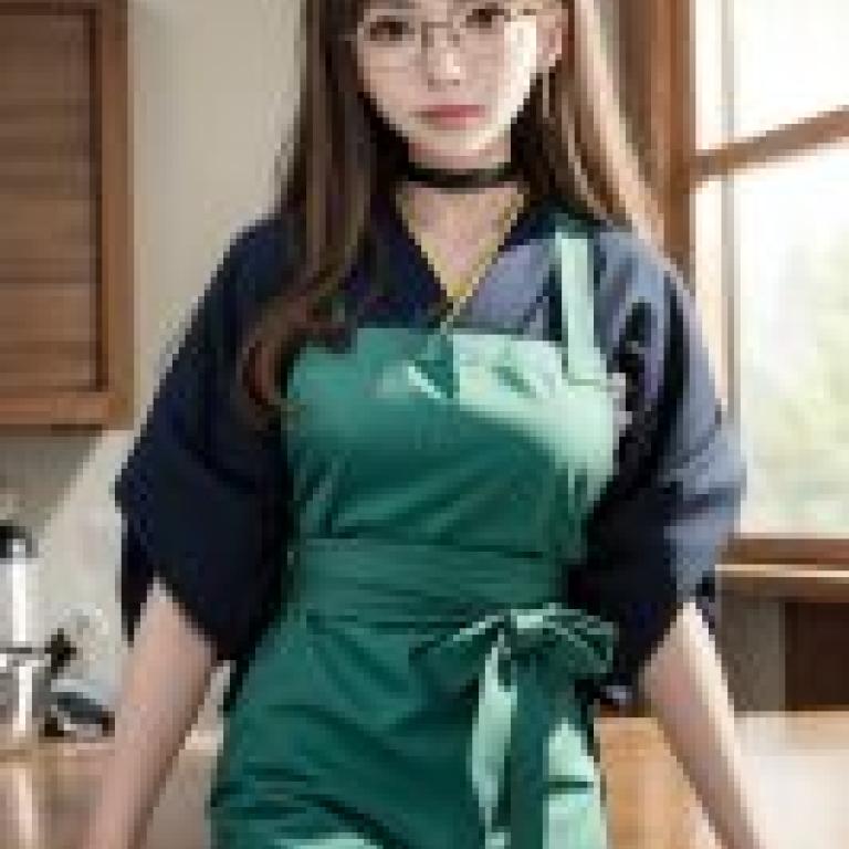 Mizuki Nakahara (中原ミズキ). Lycoris Recoil，一名穿著圍裙的婦女正看著鏡頭。