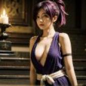 Computer wallpaper， Yuzuriha Hells Paradise， real person， Mei Zi Daoying