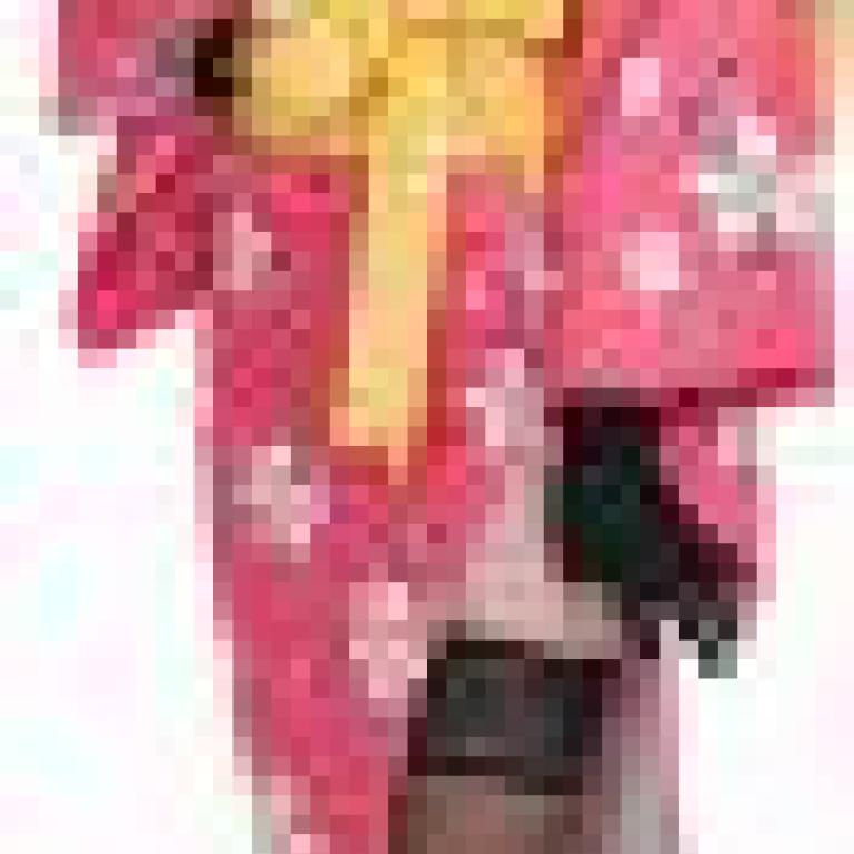 女孩們，模特兒身穿黑色蕾絲長襪和紅色和服。