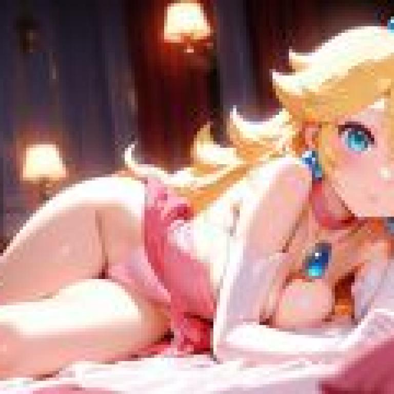 碧琪公主，金髮碧眼、穿著粉紅色洋裝的女子。