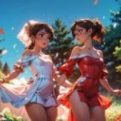 花海詩意風 - Artgerm與Stanley Artgerm Lau詳細畫桌布免費下載